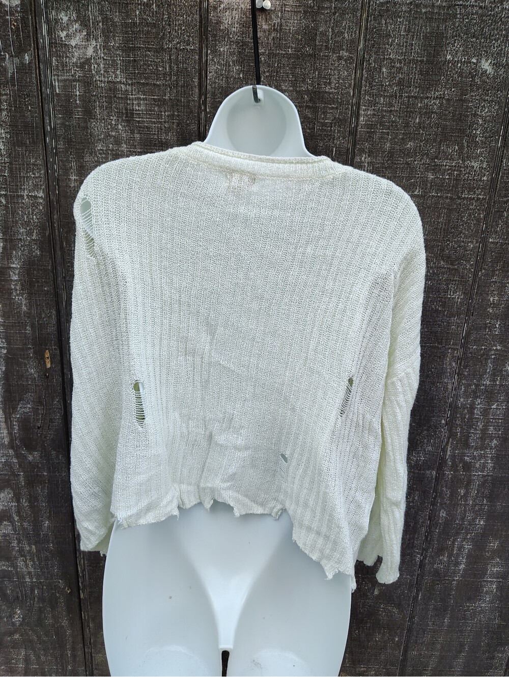 Pol Distressed Ripped Sweater Top - Picture 4 of 8